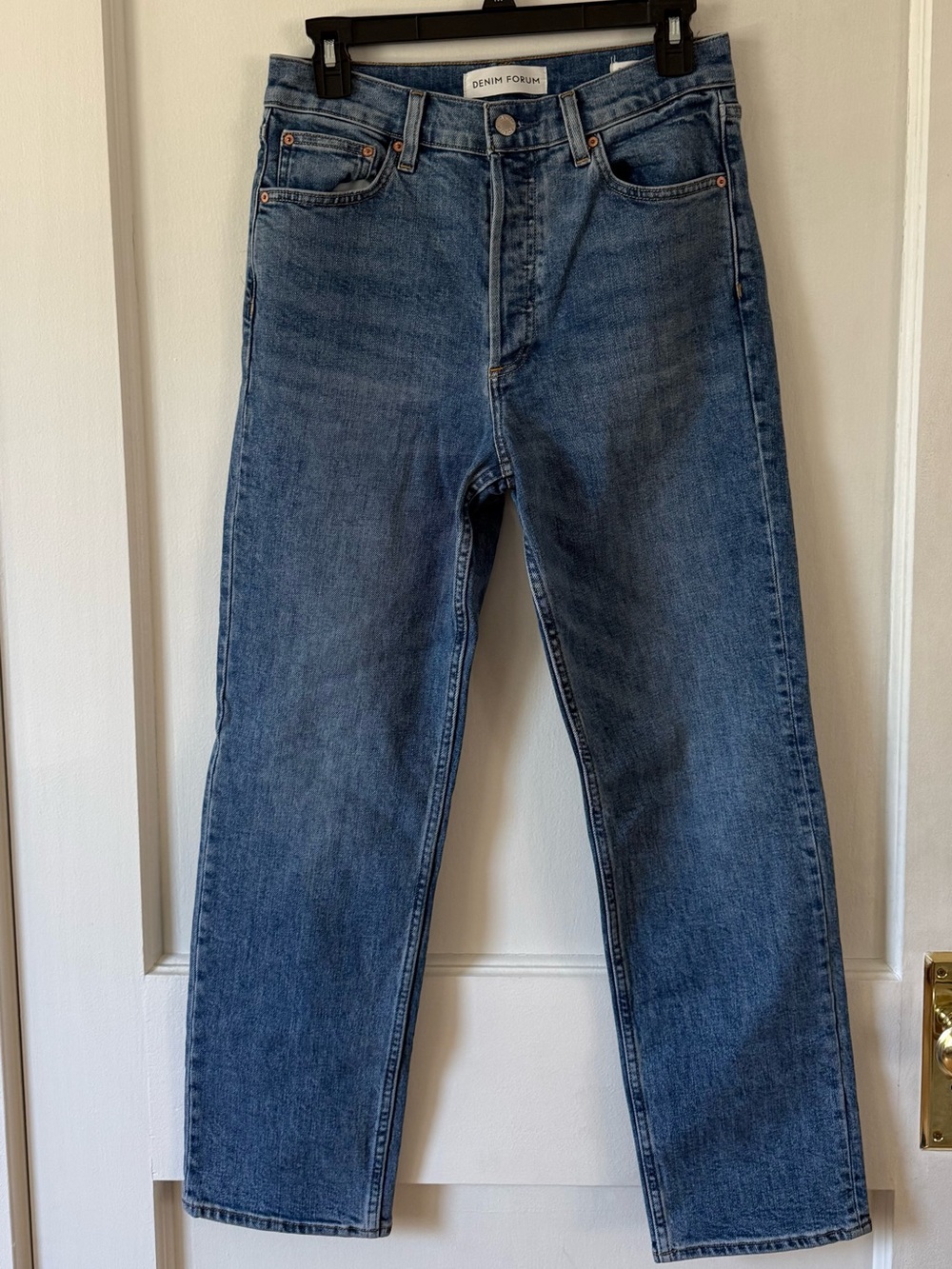 Denim Forum The Arlo High Rise Straight Jeans- Aritzia